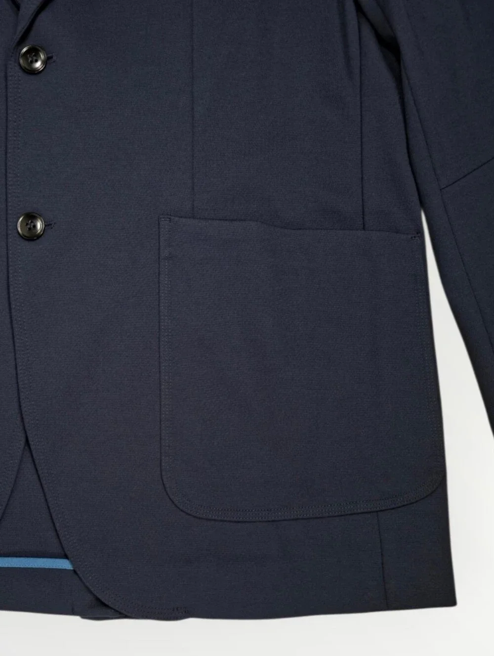 Sisley In Motion Men's Jersey Blazer IT 52/US 42 Navy Stretch Knit Slim Comfort